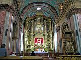Ecuador Quito 03-03 Old Quito El Sagrario Altar Here is a view of the interior of El Segrario, including the altar.